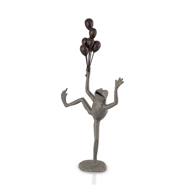 Ricki'S Rugs 36.50 x 18.50 x 10 in. Balloon Seller Frog Garden Sculpture RI2468283 - main